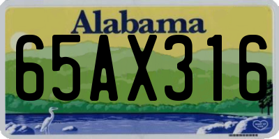 AL license plate 65AX316