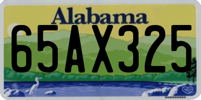 AL license plate 65AX325
