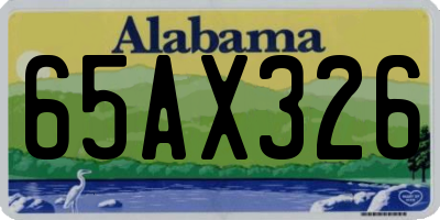 AL license plate 65AX326
