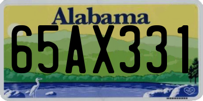 AL license plate 65AX331