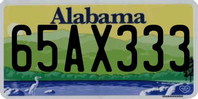 AL license plate 65AX333