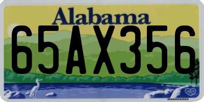 AL license plate 65AX356