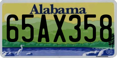 AL license plate 65AX358