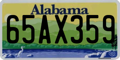 AL license plate 65AX359