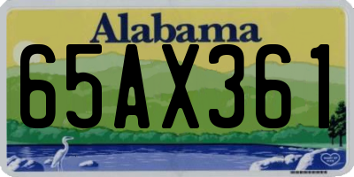 AL license plate 65AX361