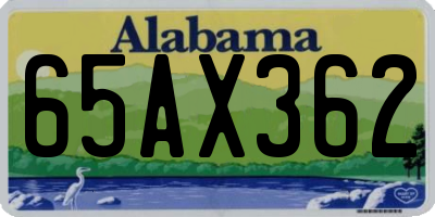 AL license plate 65AX362