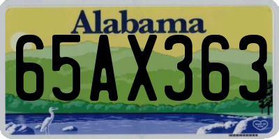 AL license plate 65AX363