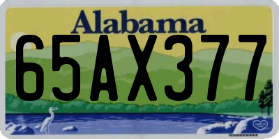 AL license plate 65AX377