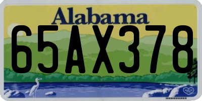 AL license plate 65AX378