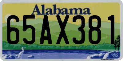 AL license plate 65AX381