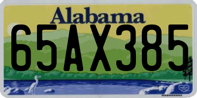 AL license plate 65AX385