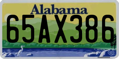AL license plate 65AX386