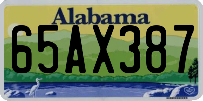 AL license plate 65AX387