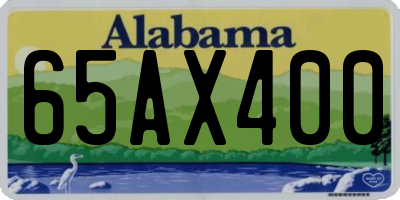 AL license plate 65AX400