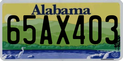 AL license plate 65AX403