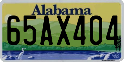 AL license plate 65AX404