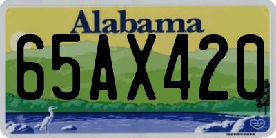AL license plate 65AX420