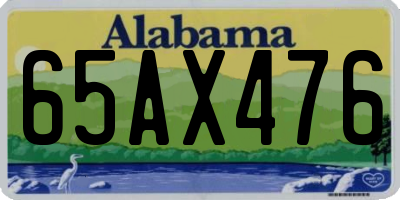 AL license plate 65AX476