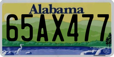 AL license plate 65AX477