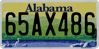 AL license plate 65AX486
