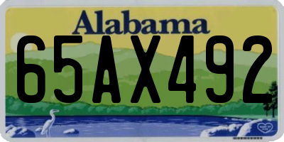AL license plate 65AX492