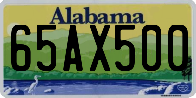 AL license plate 65AX500