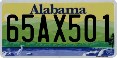AL license plate 65AX501