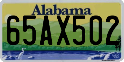 AL license plate 65AX502