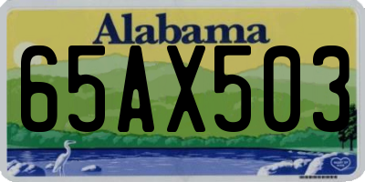 AL license plate 65AX503