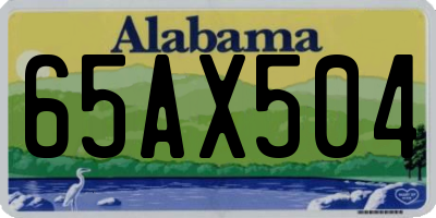 AL license plate 65AX504