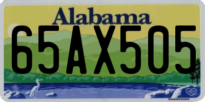 AL license plate 65AX505