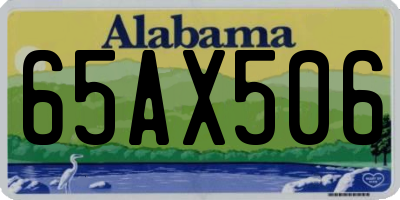 AL license plate 65AX506
