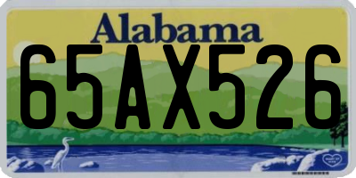 AL license plate 65AX526