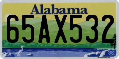 AL license plate 65AX532