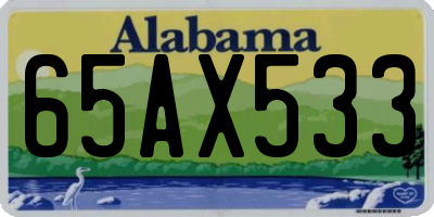 AL license plate 65AX533