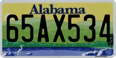 AL license plate 65AX534