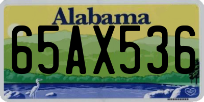 AL license plate 65AX536