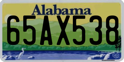 AL license plate 65AX538