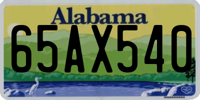 AL license plate 65AX540