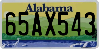 AL license plate 65AX543