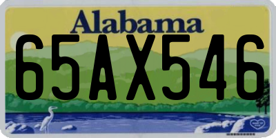 AL license plate 65AX546