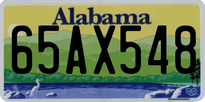 AL license plate 65AX548