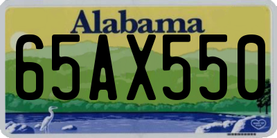 AL license plate 65AX550