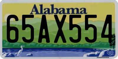 AL license plate 65AX554