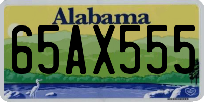 AL license plate 65AX555