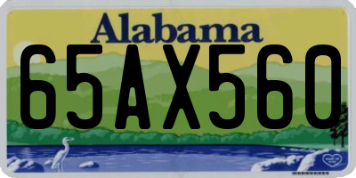 AL license plate 65AX560