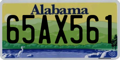 AL license plate 65AX561