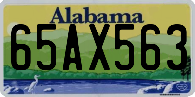 AL license plate 65AX563