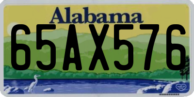 AL license plate 65AX576