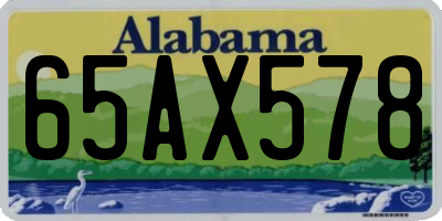 AL license plate 65AX578